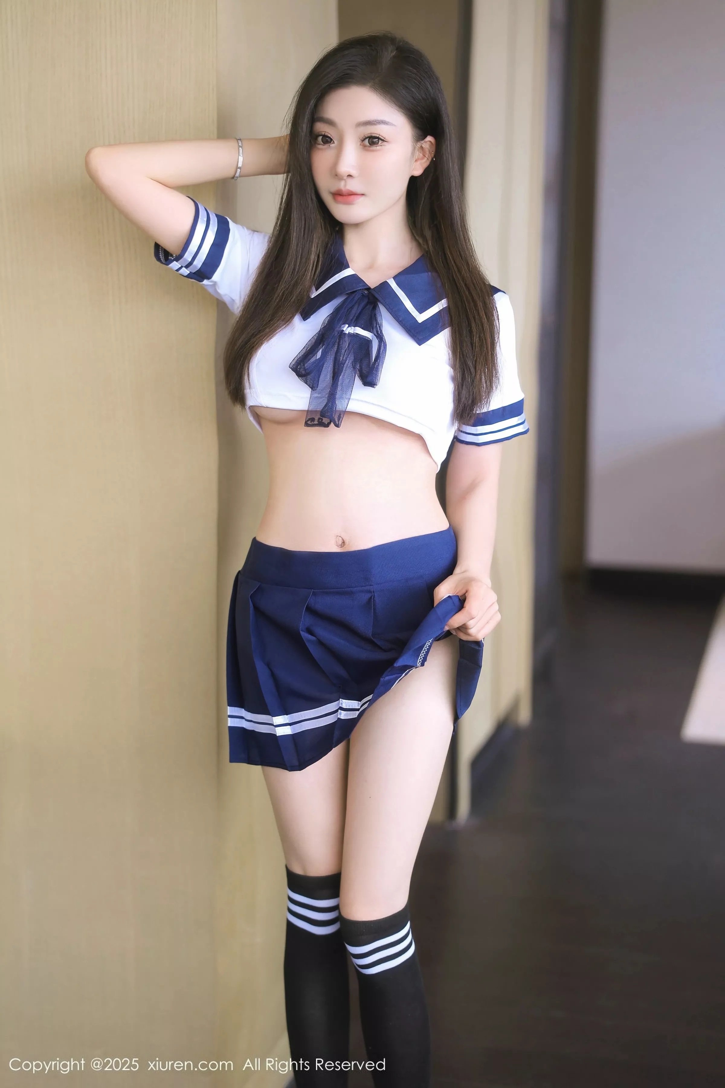 秀人集.com_[XiuRen秀人网]No.10298_模特Annie_baby性感JK制服露白色内衣秀凹凸身材撩人诱惑写真60P