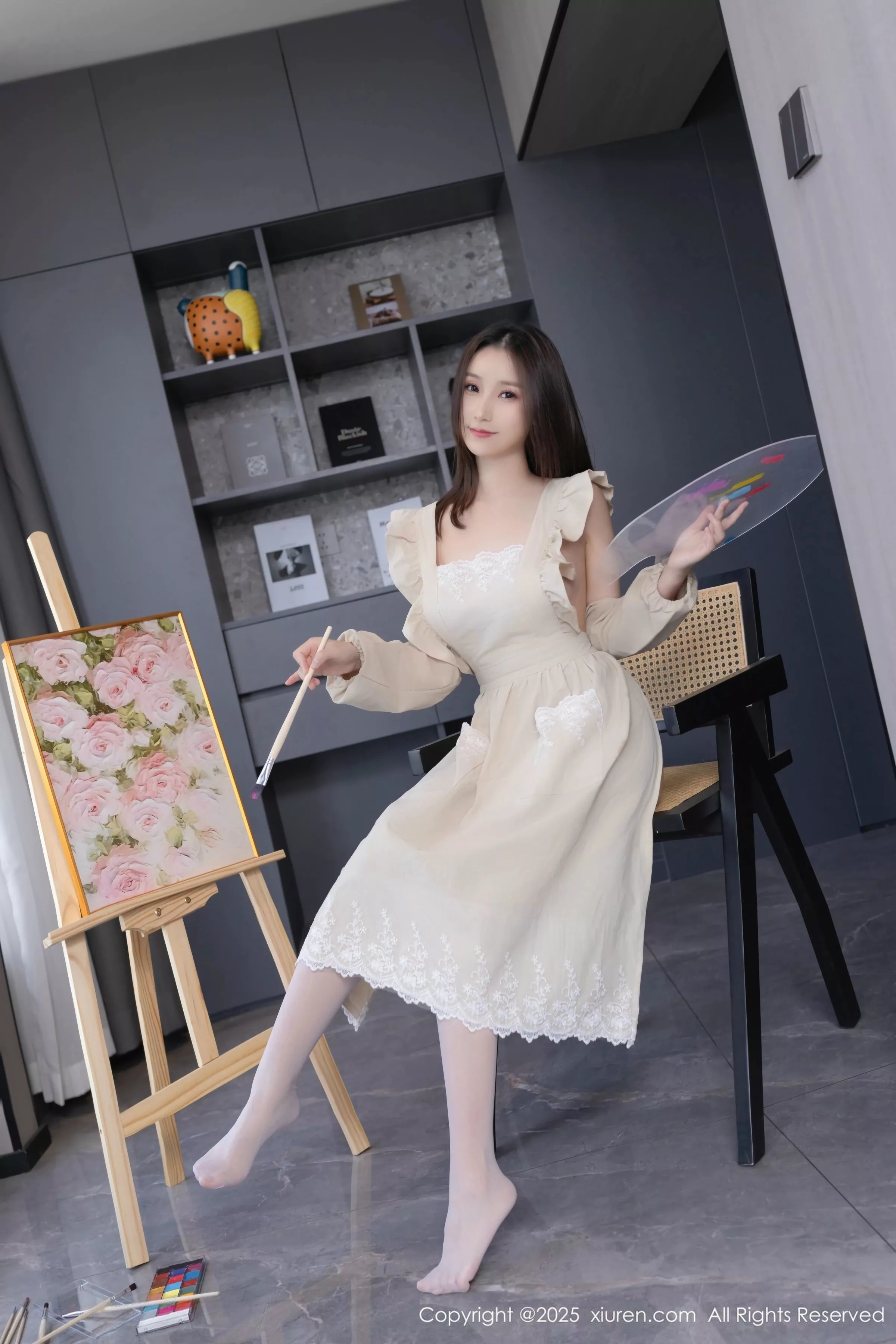 秀人集.com_[XiuRen秀人网]No.10308_模特杏子Yada画家主题性感白色内衣配白丝袜秀曼妙身姿诱惑写真81P