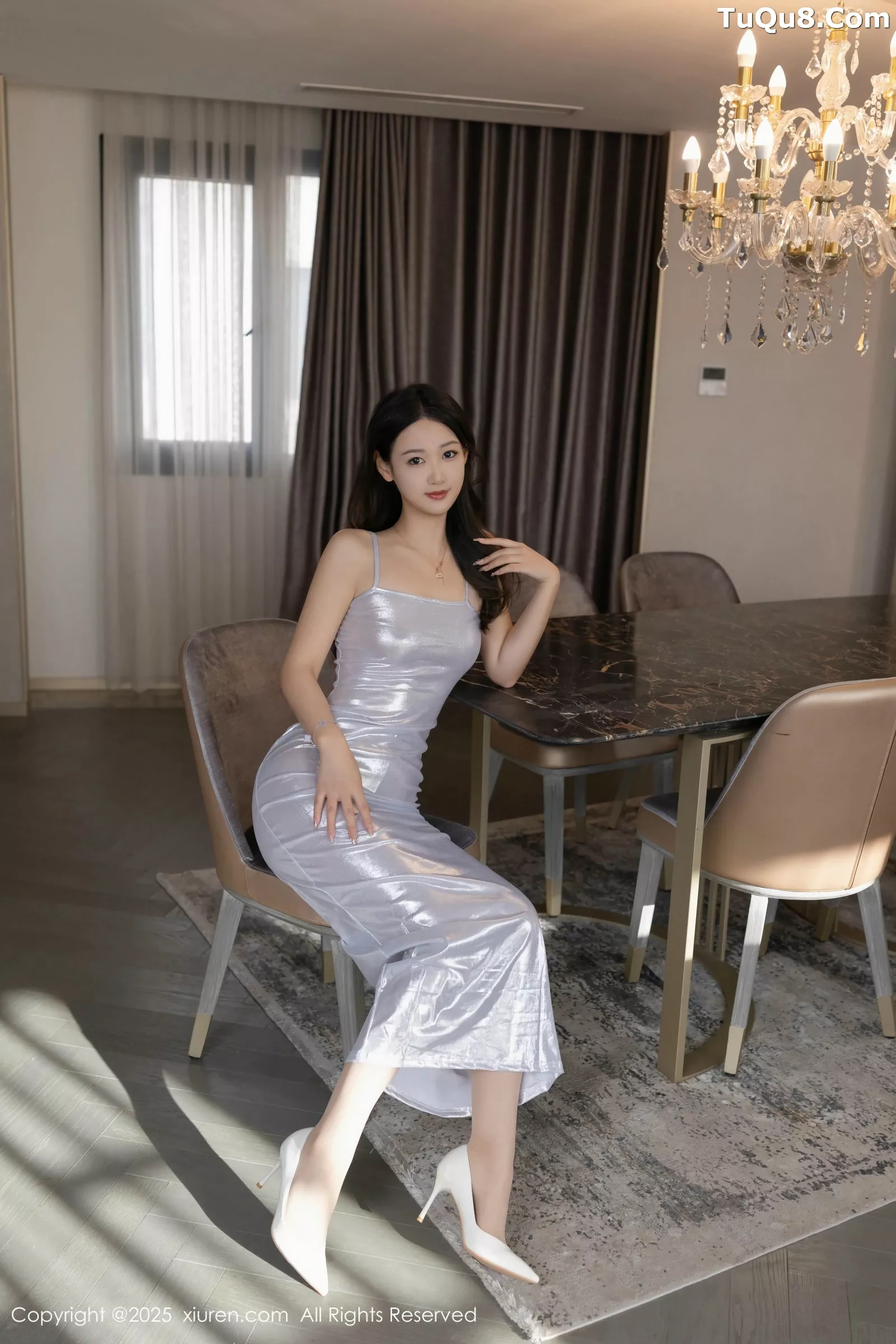 秀人集.com_[XiuRen秀人网]No.10328_模特唐安琪性感银色连衣长裙配超薄无内肉丝秀曼妙身姿诱惑写真82P