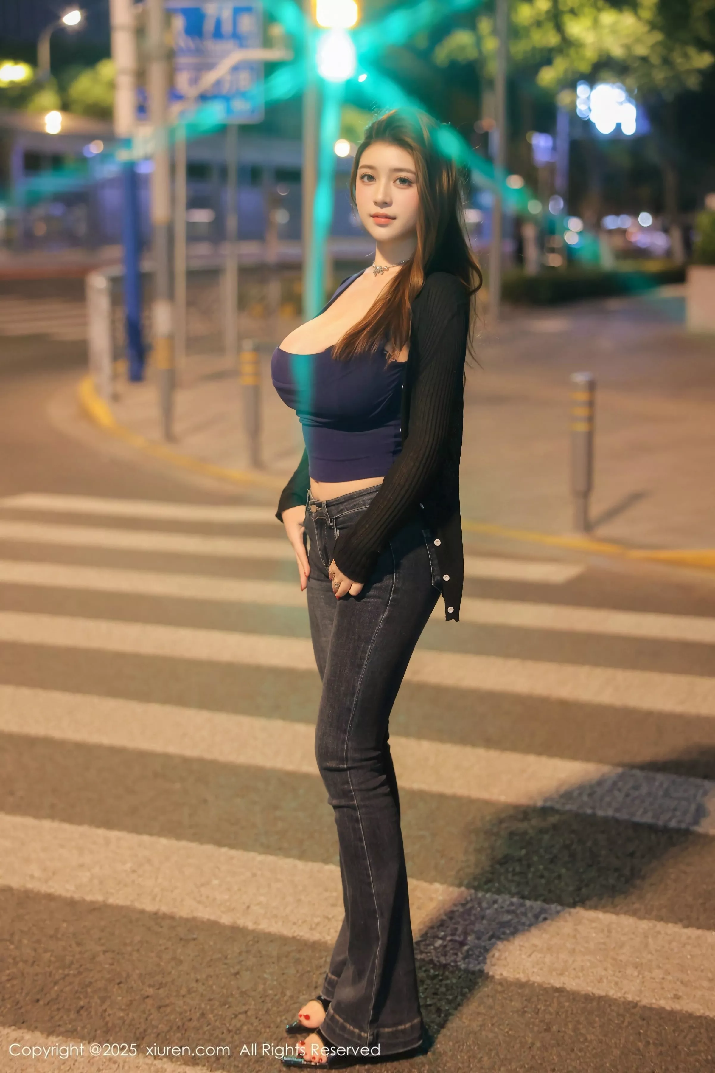 秀人集.com_[XiuRen秀人网]No.10437_新人模特ＪＯＪＯ性感深色内衣配黑色牛仔裤秀丰腴身材诱惑写真78P