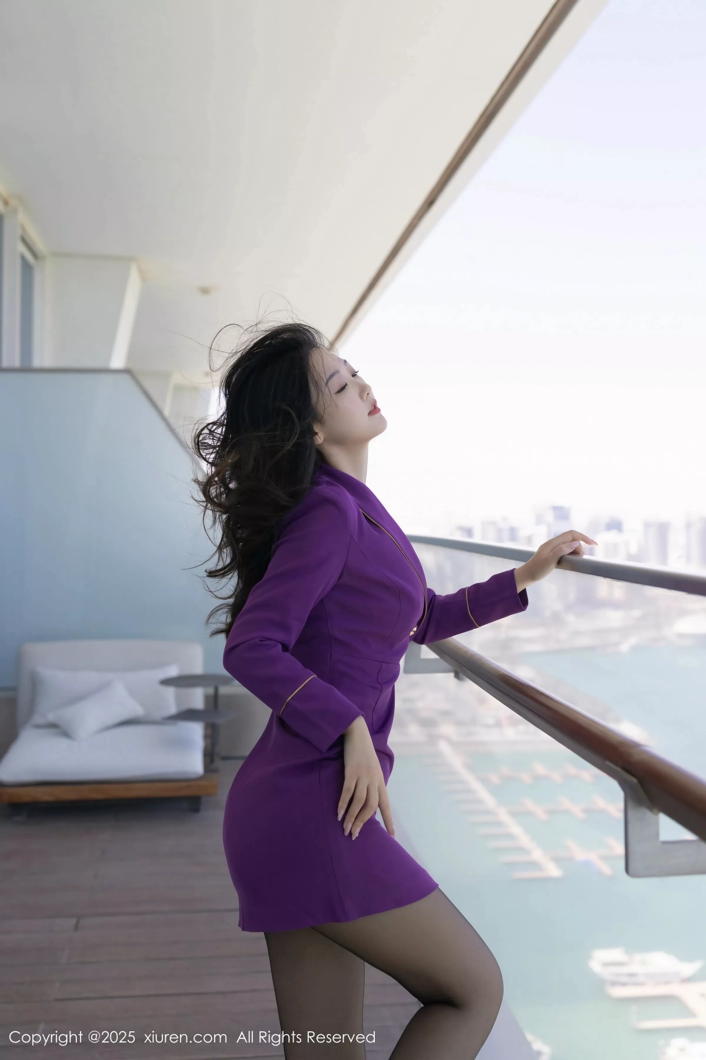 秀人集.com_[XiuRen秀人网]No.10451_模特唐安琪性感紫色制服露白色内衣配超薄黑丝秀曼妙身姿诱惑写真81P