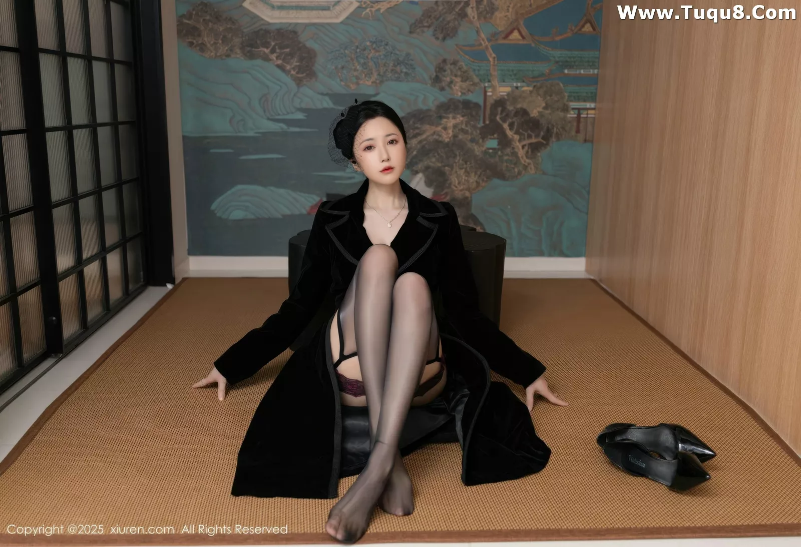 秀人集.com_[XiuRen秀人网]No.10564_模特鱼子酱Fish性感黑色情趣内衣配黑丝吊袜秀曼妙身姿诱惑写真80P