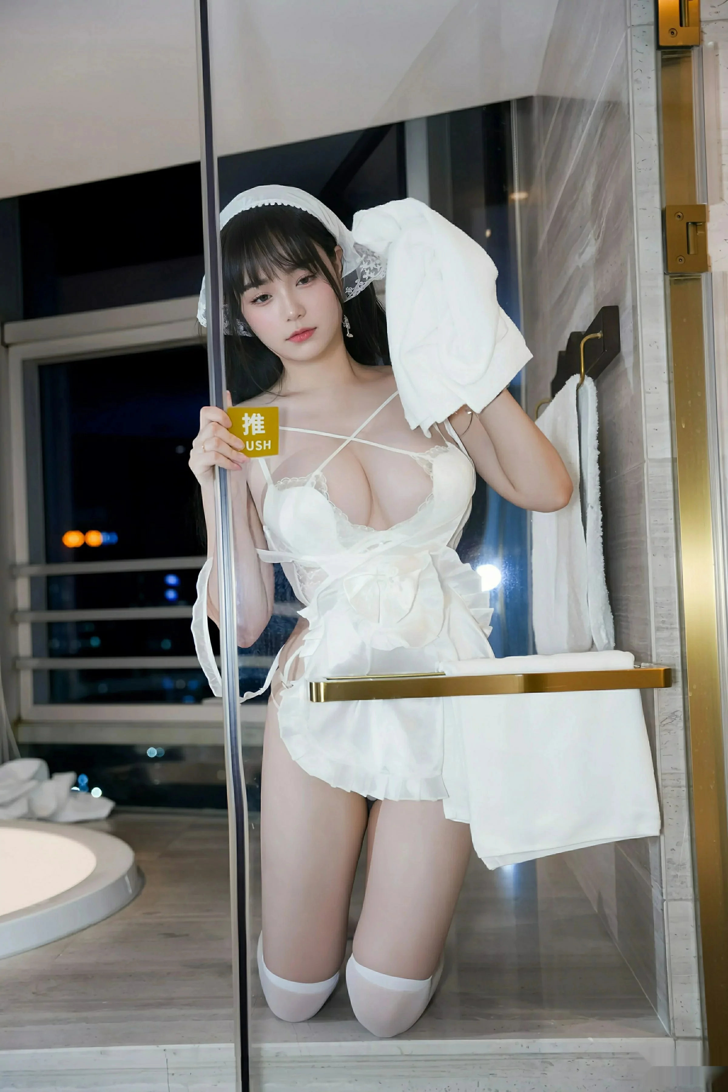 秀人集.com_[XiuRen秀人网]No.10631_模特软情性感白色女仆服饰配白色丝袜秀曼妙身姿迷人诱惑写真78P