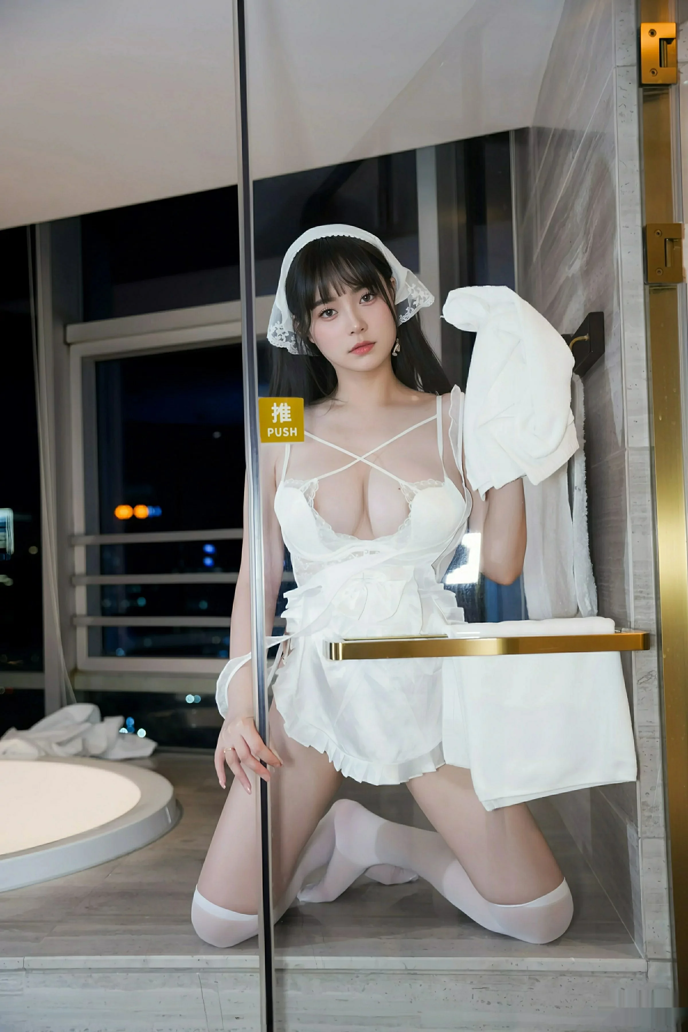 秀人集.com_[XiuRen秀人网]No.10631_模特软情性感白色女仆服饰配白色丝袜秀曼妙身姿迷人诱惑写真78P