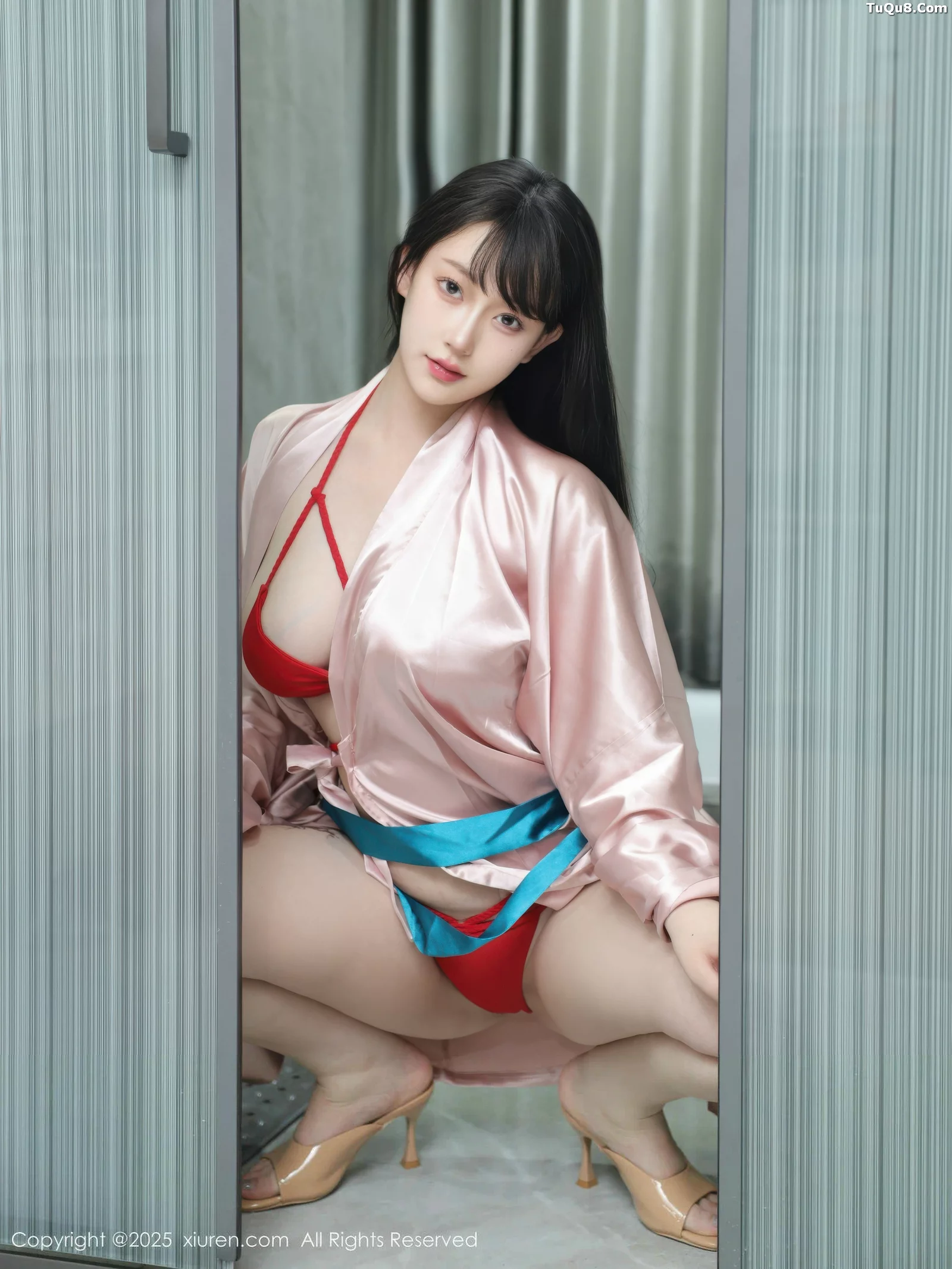 秀人集.com_[XiuRen秀人网]No.10724_模特李沁恩lrene浴室场景性感红色比基尼秀丰腴身材撩人诱惑写真79P