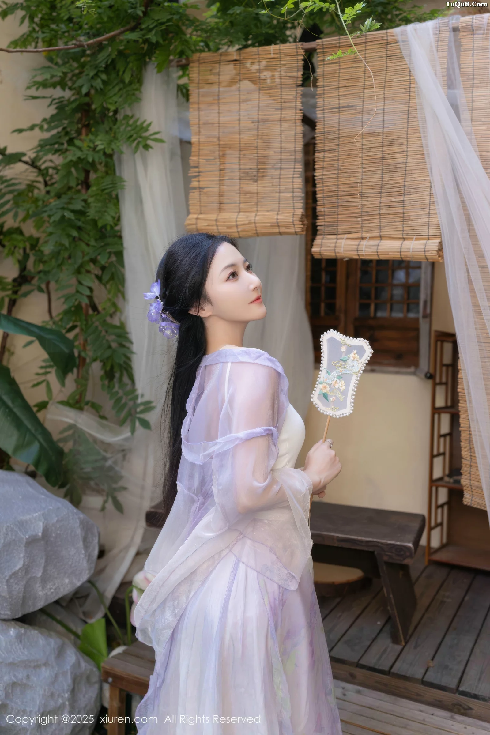 秀人集.com_[XiuRen秀人网]No.10737_模特鱼子酱Fish性感紫色连衣裙配白色丝袜秀曼妙身姿诱惑写真74P