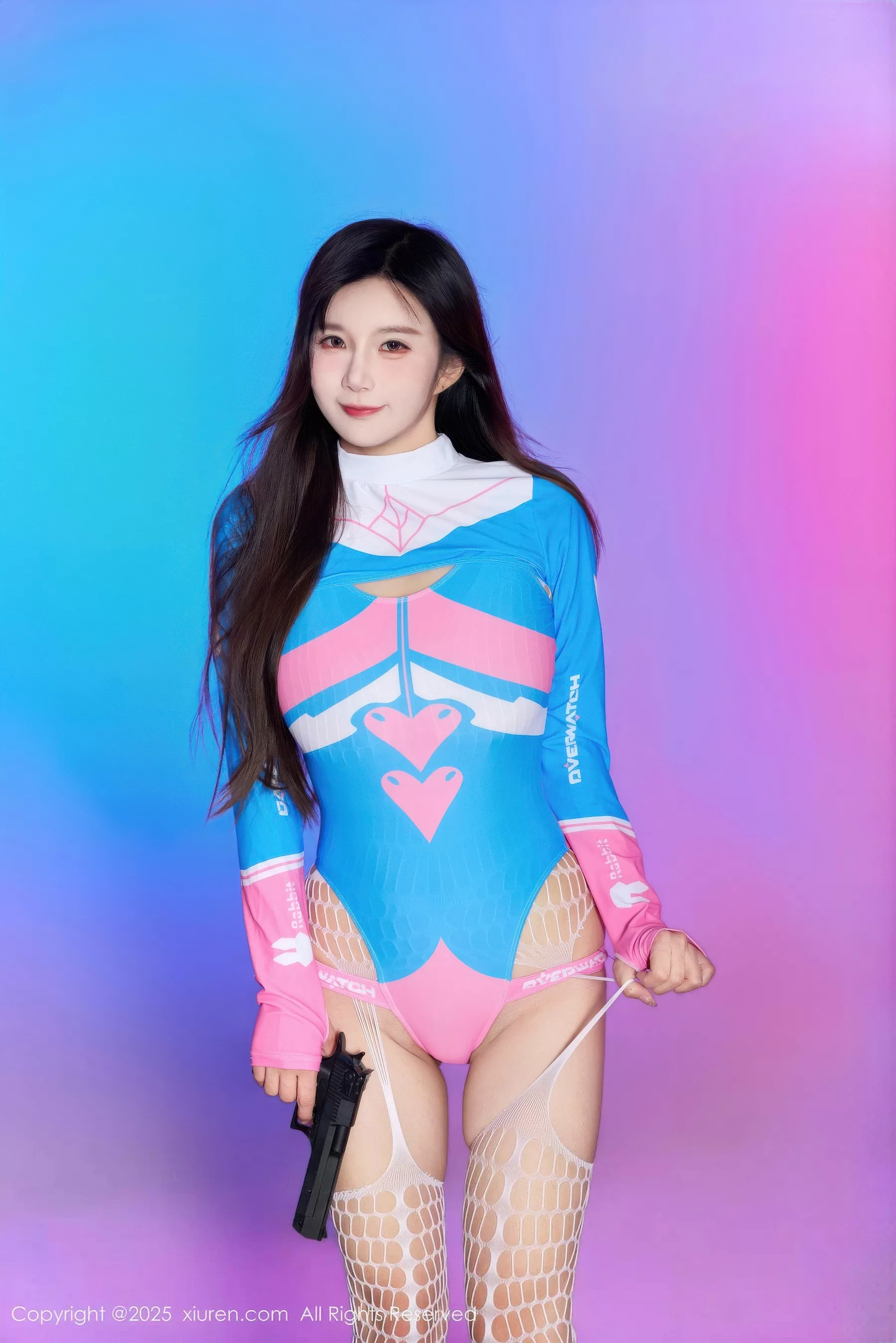 秀人集.com_[XiuRen秀人网]No.10886_模特小肉肉咪性感Cosplay装扮白色连体网袜秀凹凸身材诱惑写真62P