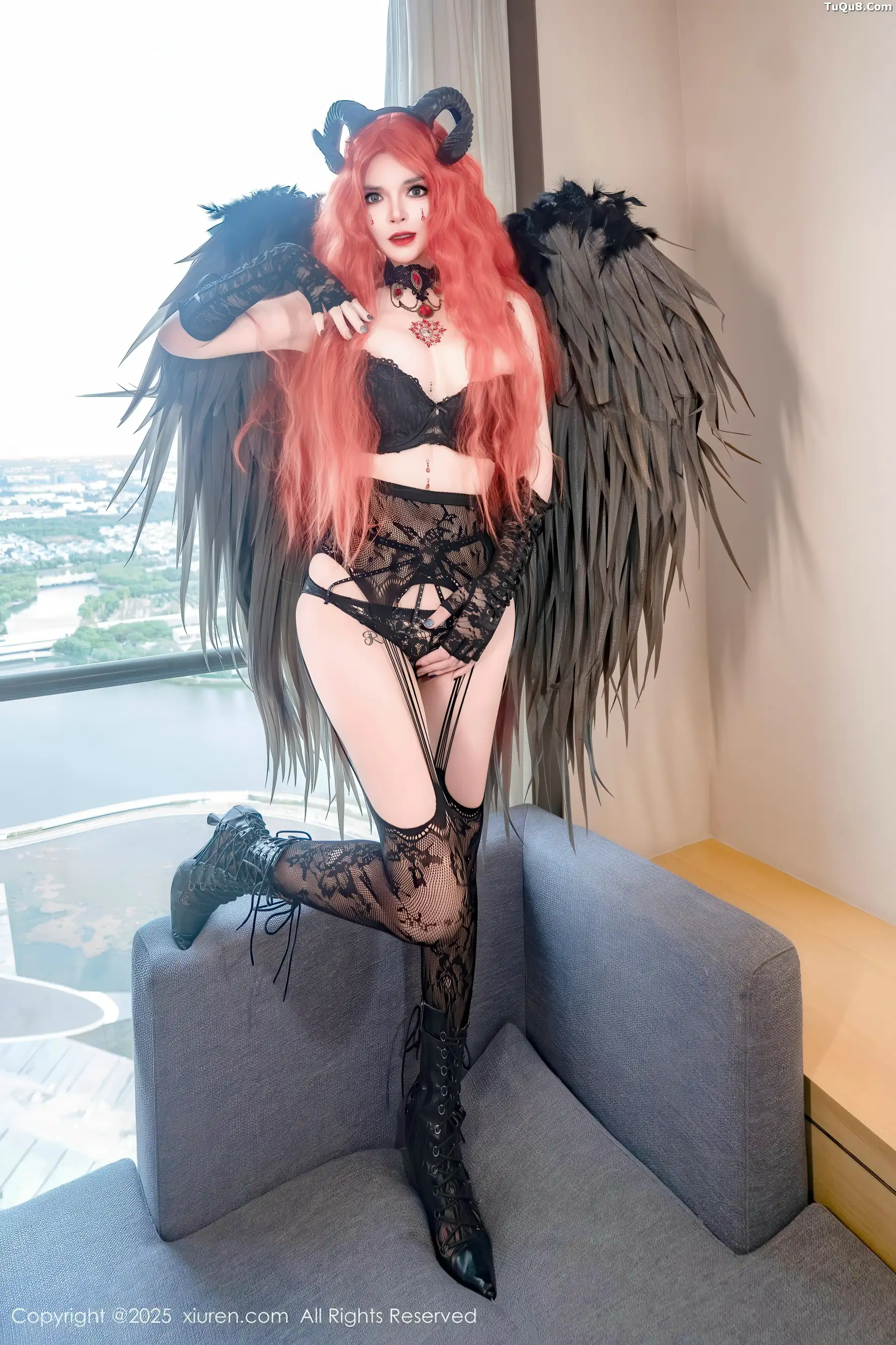 秀人集.com_[XiuRen秀人网]No.10994_模特伊丽莎有点白性感黑色蕾丝内衣配黑丝吊袜秀惹火身材诱惑写真66P